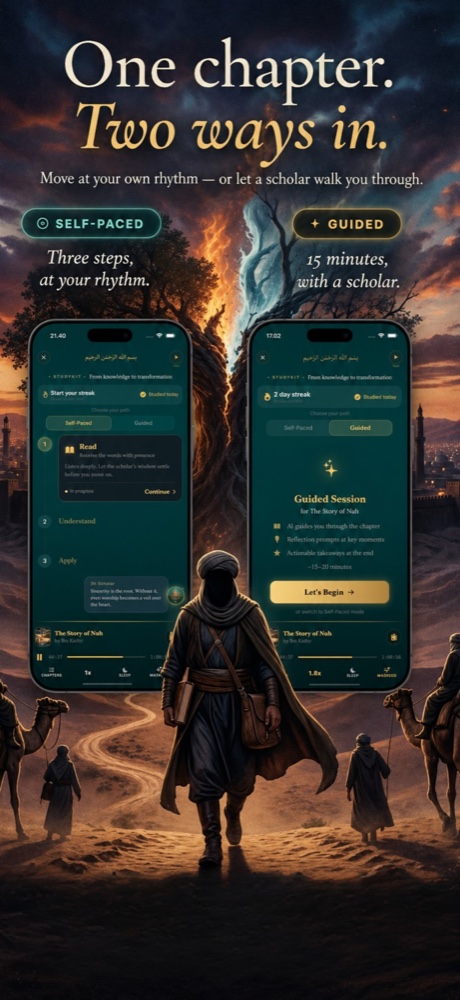Joyful Muslims Audiobooks — One chapter. Two ways in.