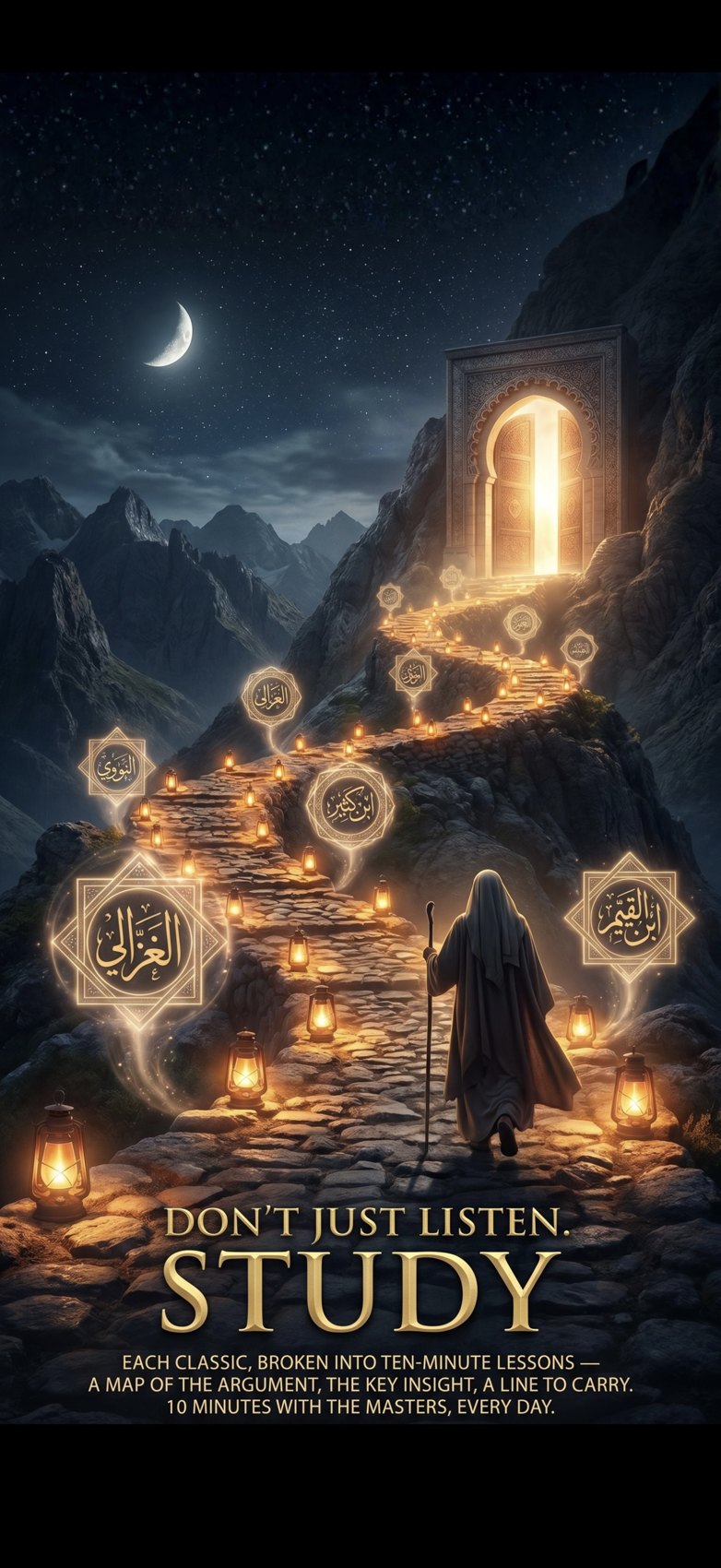 A Masterclass study screen guiding the reader through a chapter step by step.