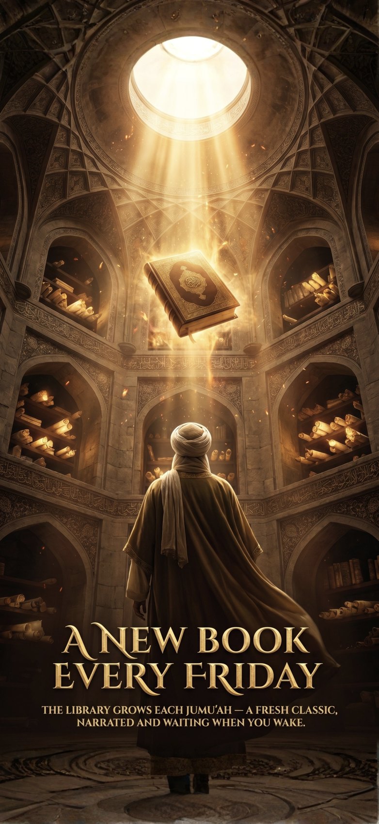 A new-release scene — a new book every Friday for the whole community.